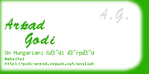 arpad godi business card